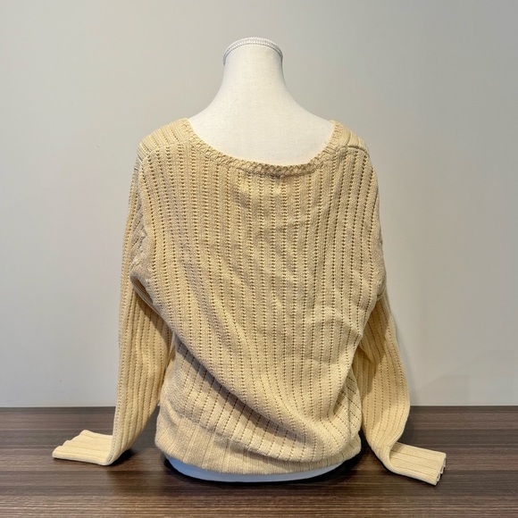 Jessica Sports | women's medium butter yellow Button-Up vintage Cardigan - Picture 6 of 6